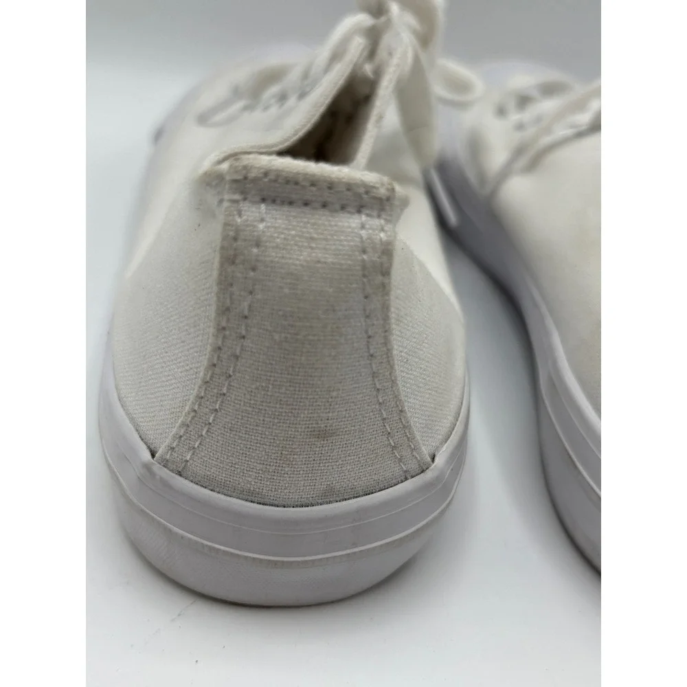 NOBO No Boundaries Men's White Canvas Low Top Sneakers Memory Foam Size 9
